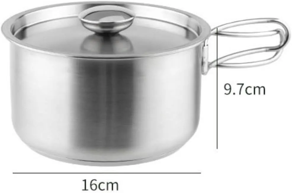 Camping Kitchen Utensil Outdoor Foldable Portable Line Handle Milk Pan Frying Soup Pot Picnic Pot for Outdoor Cooking