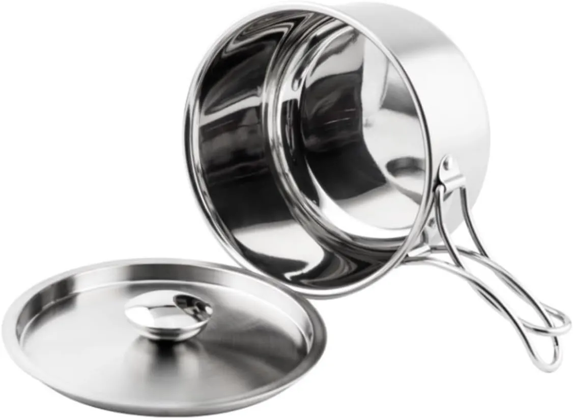 Camping Kitchen Utensil Outdoor Foldable Portable Line Handle Milk Pan Frying Soup Pot Picnic Pot for Outdoor Cooking