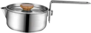 Camping Pot Camping Cookware Stainless Steel Pot Multifunctional Stockpot Cooking Pot for Picnics Trips Backpacking