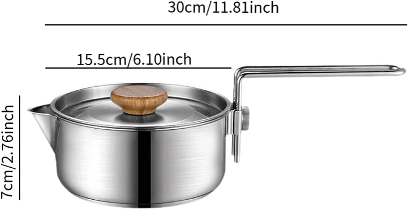 Camping Pot Camping Cookware Stainless Steel Pot Multifunctional Stockpot Cooking Pot for Picnics Trips Backpacking