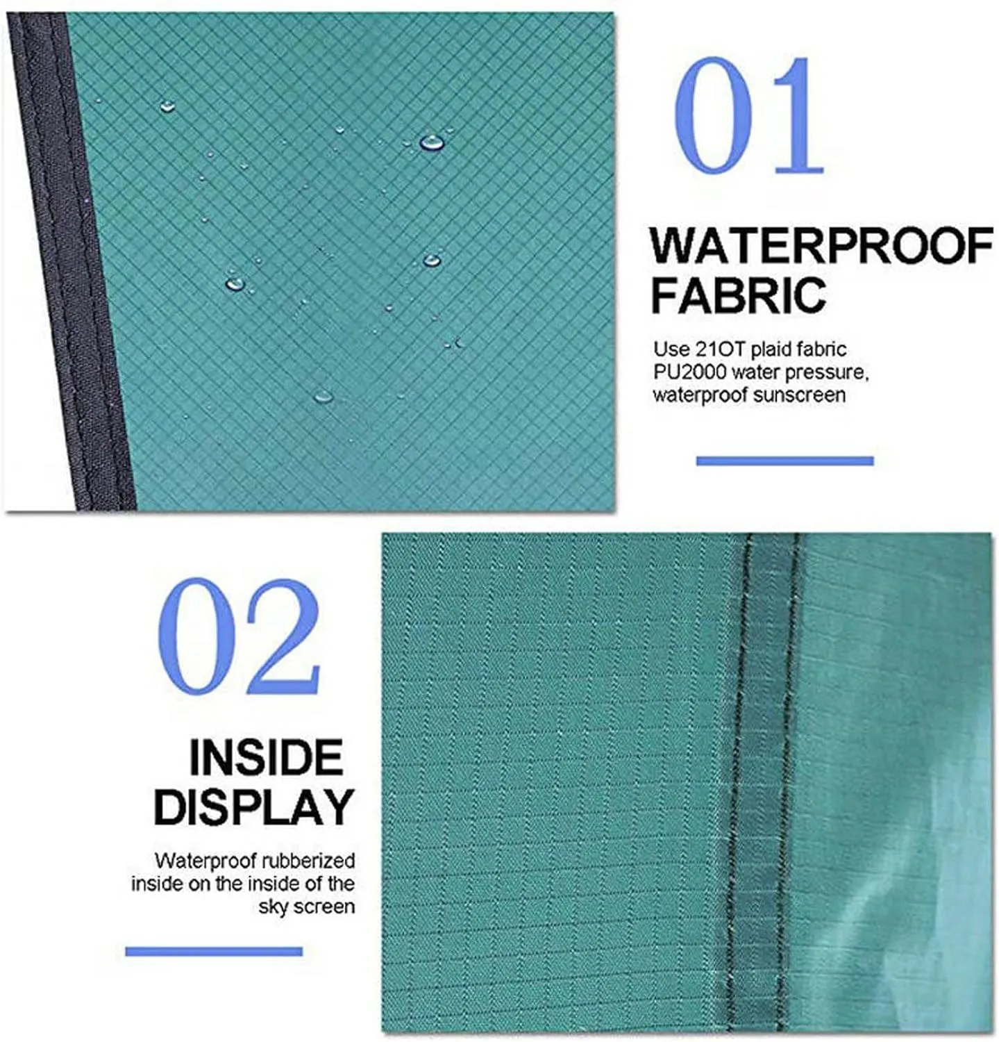 Camping Tarp,Rhombus Waterproof Tarp Tent Shade Outdoor Camping Hammock Rain Fly UV Garden Awning Canopy Sunshade Ultralight 360x290cm (Color : Grey, Size : 360x290cm)