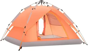 Camping Tent Foldable Automatic Instant Portable Dome Tent, Outdoor Windproof Breathable Pop Up Tent 3-4 Person