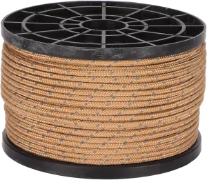 Camping Tent Rope, 50M High Density Tent Guy Lines, UV Resistant, Brown, Polypropylene, Ideal for Camping, Hiking