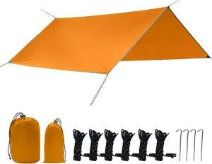 Camping Tent Tarp Outdoor Ultralight Survival Sun Shelter Shade Awning Pergola Waterproof Beach