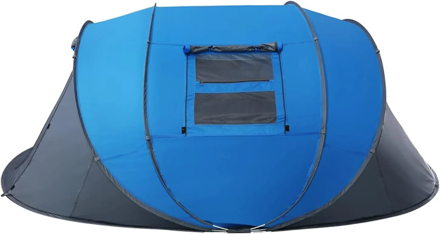 Camping Tent Throw Pop Up Tent 4-6 Person Outdoor Automatic Tents Double Layers Large Family Tent Waterproof Camping Hiking Tent