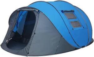 Camping Tent Throw Pop Up Tent 4-6 Person Outdoor Automatic Tents Double Layers Large Family Tent Waterproof Camping Hiking Tent