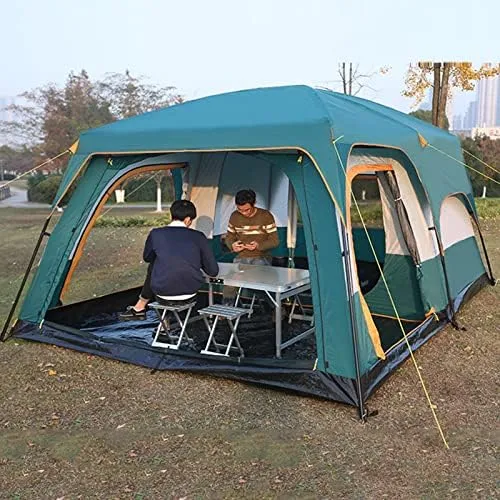 Camping Tent Waterproof Instant Tent 4-6 Person, Family Cabin Tents, 2 Rooms, Portable Instant Tents with Removable Rainfly, Automatic Tent for Campin
