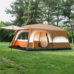 Camping Tent Waterproof Instant Tent 4-6 Person, Family Cabin Tents, 2 Rooms, Portable Instant Tents with Removable Rainfly, Automatic Tent for Campin