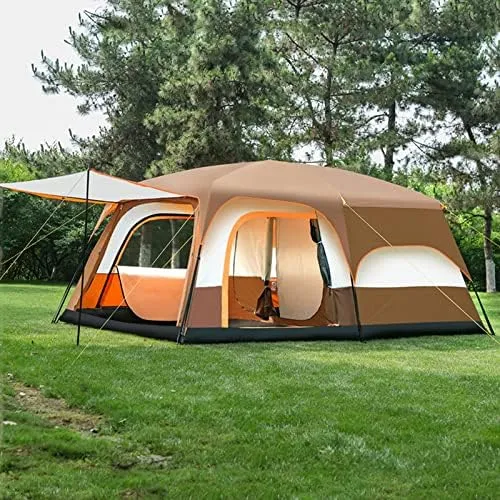 Camping Tent Waterproof Instant Tent 4-6 Person, Family Cabin Tents, 2 Rooms, Portable Instant Tents with Removable Rainfly, Automatic Tent for Campin