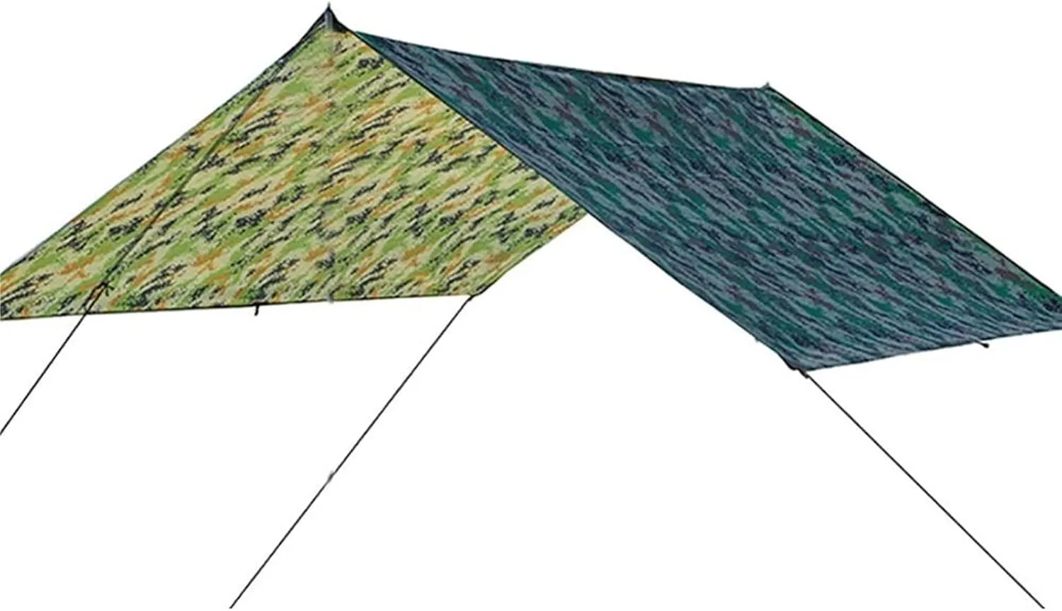 Camping Tent Waterproof Tent Tarpaulin Outdoor Camping Hammock Rainproof Garden Awning Awning Camping BBQ Tent Tarpaulin Shade (Green One Size)