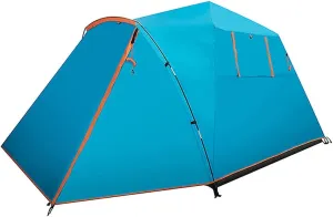 Camping Tents for 3-4 Person, Automatic Instant Pop-Up Tents Double-Layer Large Space Windproof Rainproof Easy to Set Up