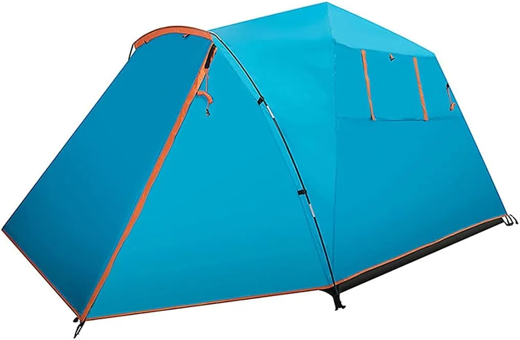 Camping Tents for 3-4 Person, Automatic Instant Pop-Up Tents Double-Layer Large Space Windproof Rainproof Easy to Set Up