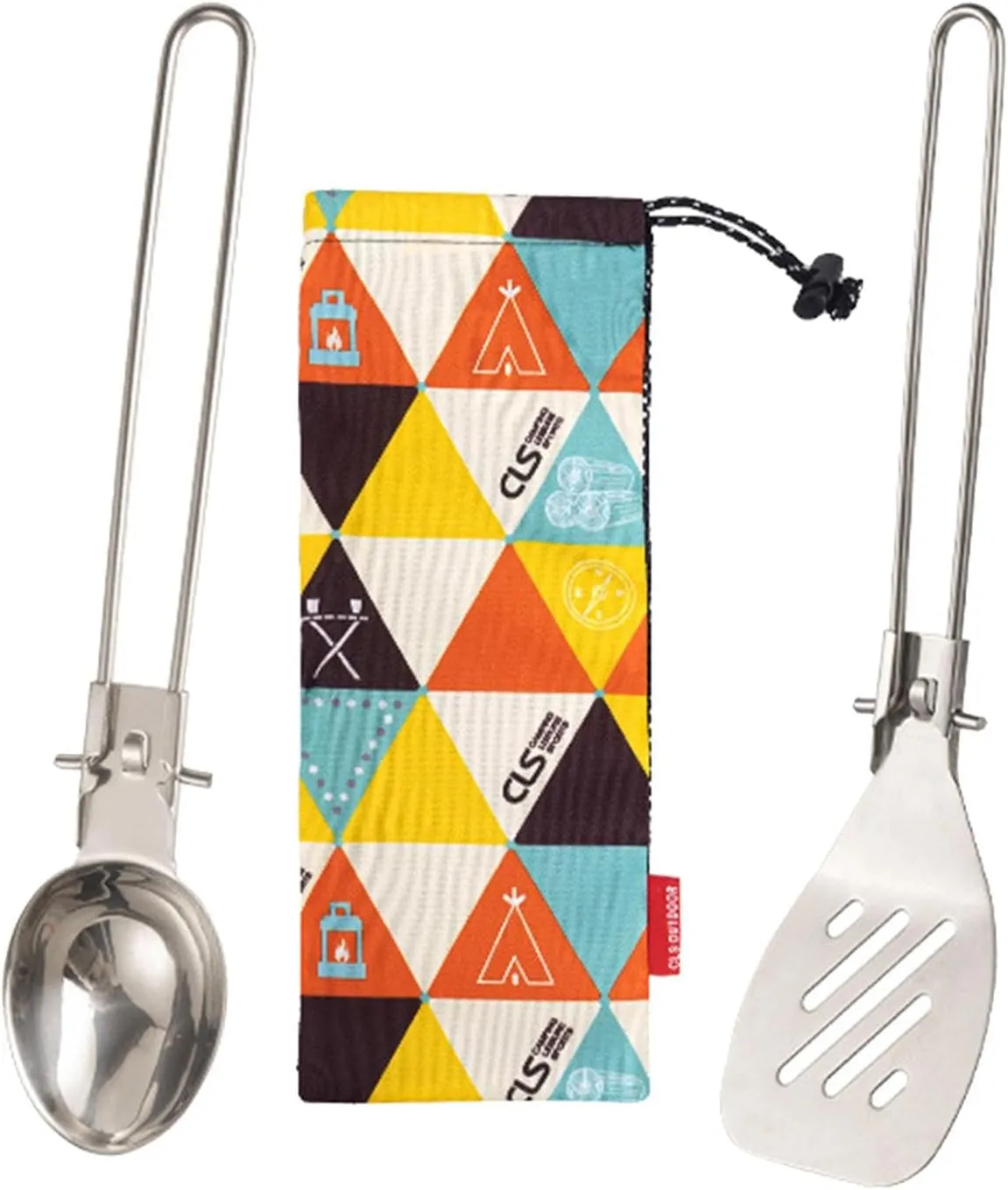 Camping Utensil Outdoor Tableware BBQ Foldable Multifunctional 304 Stainless Steel Folding Camping Utensils Camping Tableware
