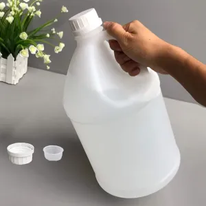 Camping Water Carrier 1 Gallon/4 L Heavy Duty Quality Gallon Bottles, Large Empty F-Style Plastic Jugs Container With Ergonomic Handle For Home And Commercial Use - Food Safe BPA Free Hik(Color:CLEAR)