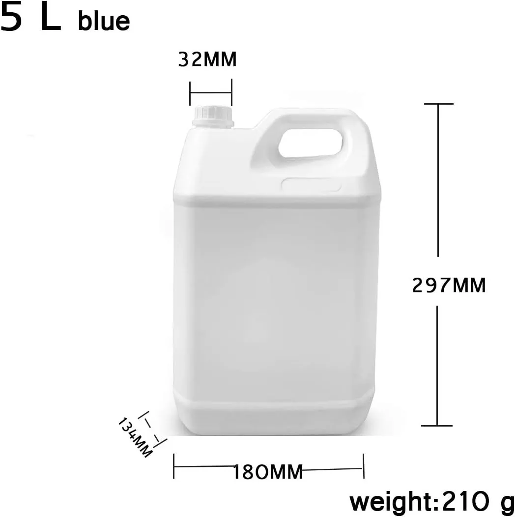 Camping Water Carrier 2 Pack Multifunction Universal F-Style Water Jug Container Plastic with Cap Handle, Reusable Thicken BPA-Free Containers Leak Proof Translucent for Residential C(Size:5L-White)