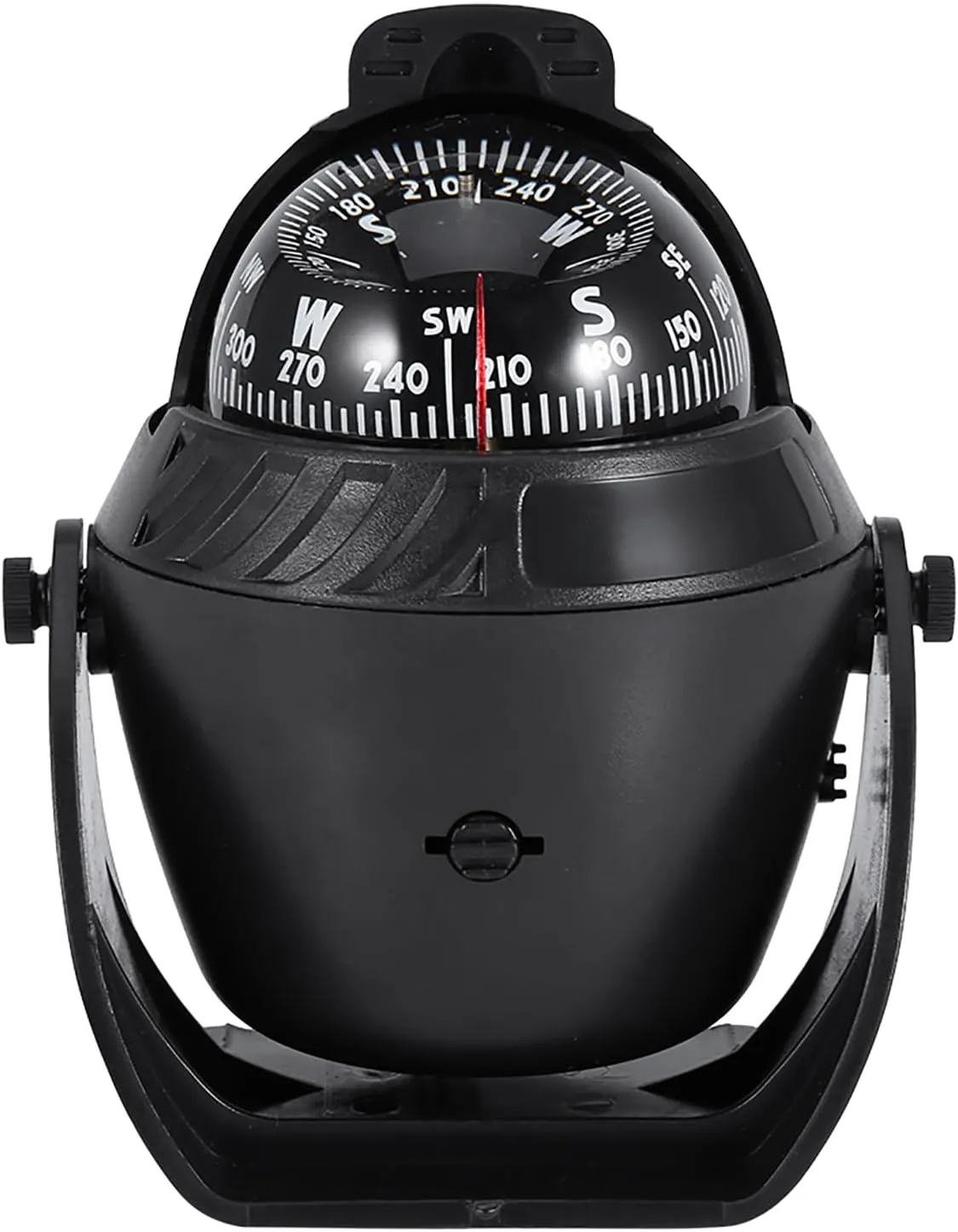 Car Compass, Night Vision Electronic Digital Compass LED Light Pivoting Compass Navigation Electronic Compass Black Adjustable Ball Night Vision Compass