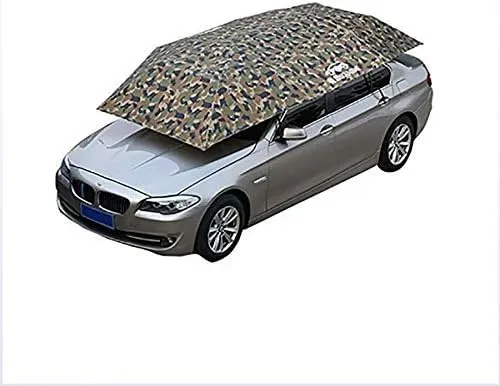 Car Tent Four-Season Automatic Cover Carport Folded, Car Umbrella Tent Car Sunshade with Anti-UV, Water-Proof, Proof Wind, Snow, Storm Hail Universal(210X400CM)