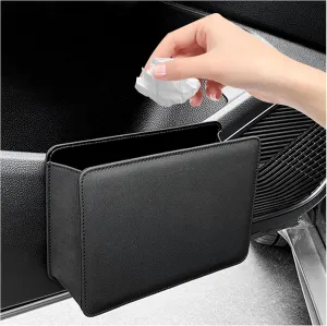 Car Trash Can for AlFA Romeo Tonale 2022-2024, 2pcs Leather Car Organization Bag Back Seat Mini Foldable Organizer Holder Storage Container Hanging Accessories