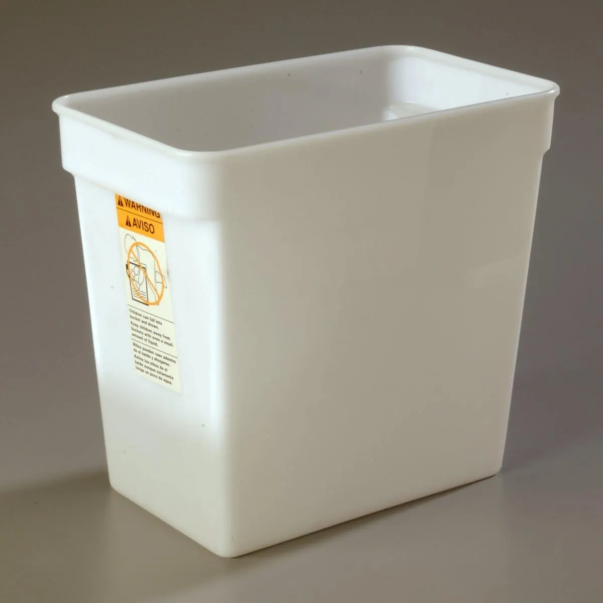 Carlisle FoodService Products Storplus Rectangular Food Storage Container with Stackable Design for Kitchens, Restaurants, Catering, Plastic, 18 Quarts, White