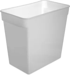 Carlisle FoodService Products Storplus Rectangular Food Storage Container with Stackable Design for Kitchens, Restaurants, Catering, Plastic, 18 Quarts, White