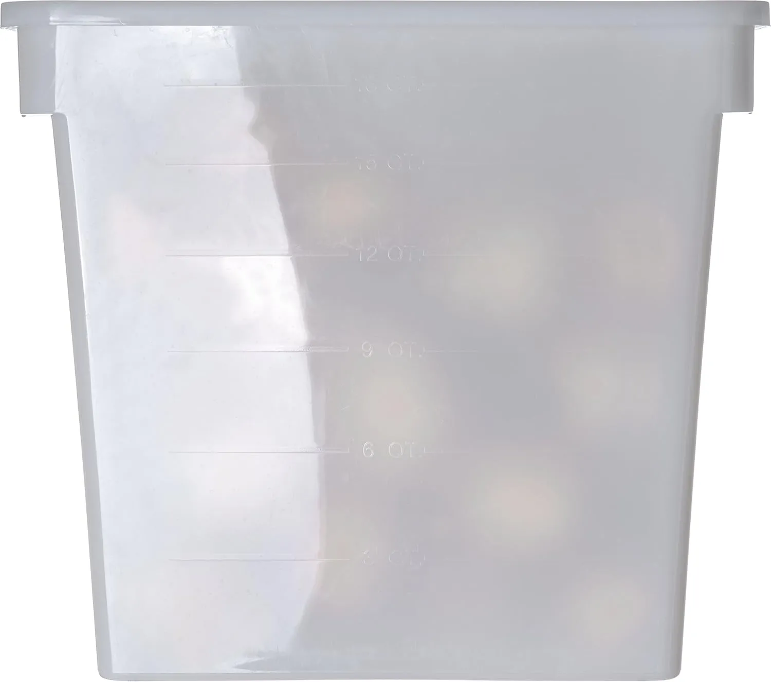 Carlisle FoodService Products Storplus Rectangular Food Storage Container with Stackable Design for Kitchens, Restaurants, Catering, Plastic, 18 Quarts, White