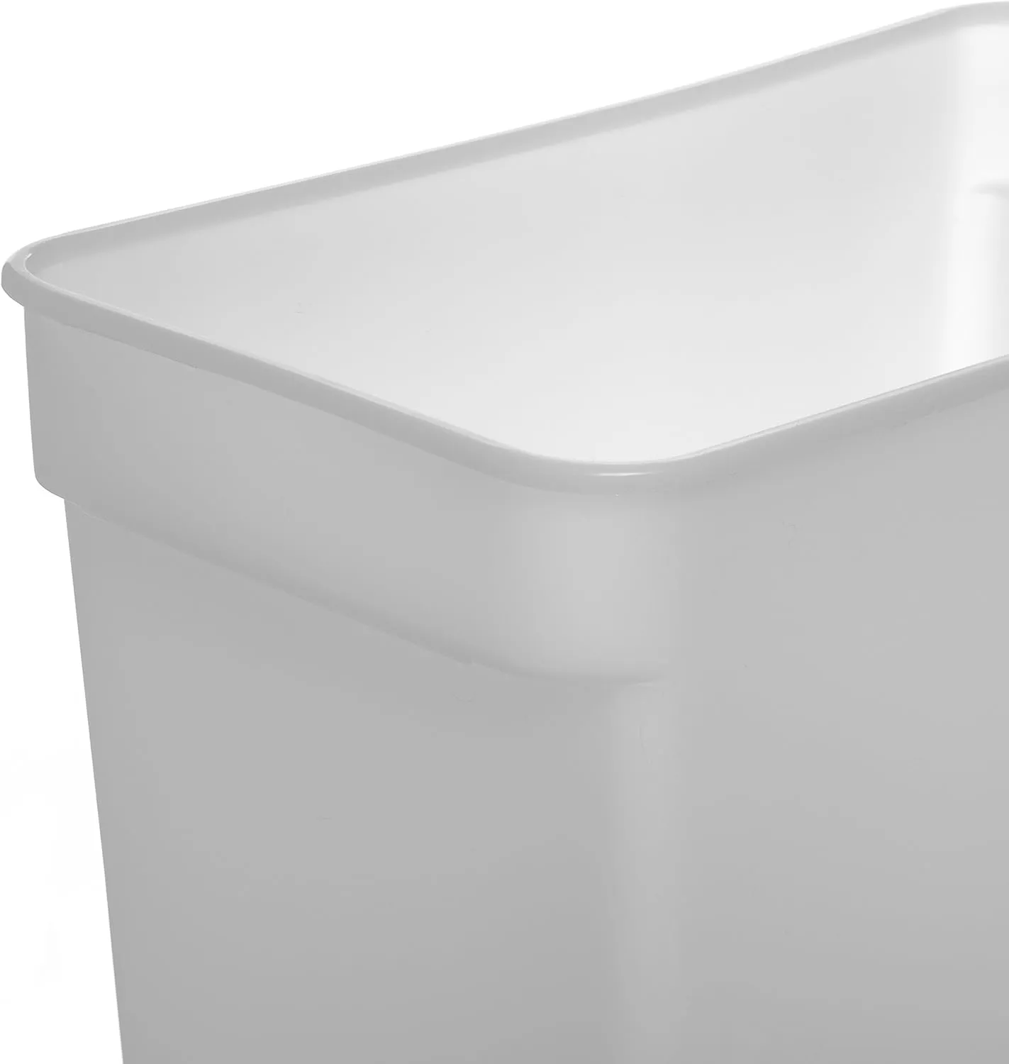 Carlisle FoodService Products Storplus Rectangular Food Storage Container with Stackable Design for Kitchens, Restaurants, Catering, Plastic, 18 Quarts, White