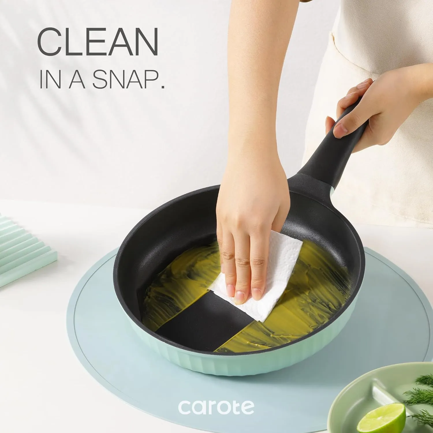 CAROTE Pots and Pans Set,Nonstick Cookware set, Induction Cookware, Non Stick Kitchen Cooking Set, with Frying Pans Set,Egg Pan