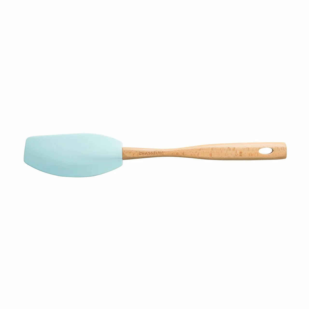 Chasseur Curved Spatula Silicone Heads with Beechwood Handle – Duck Egg Blue