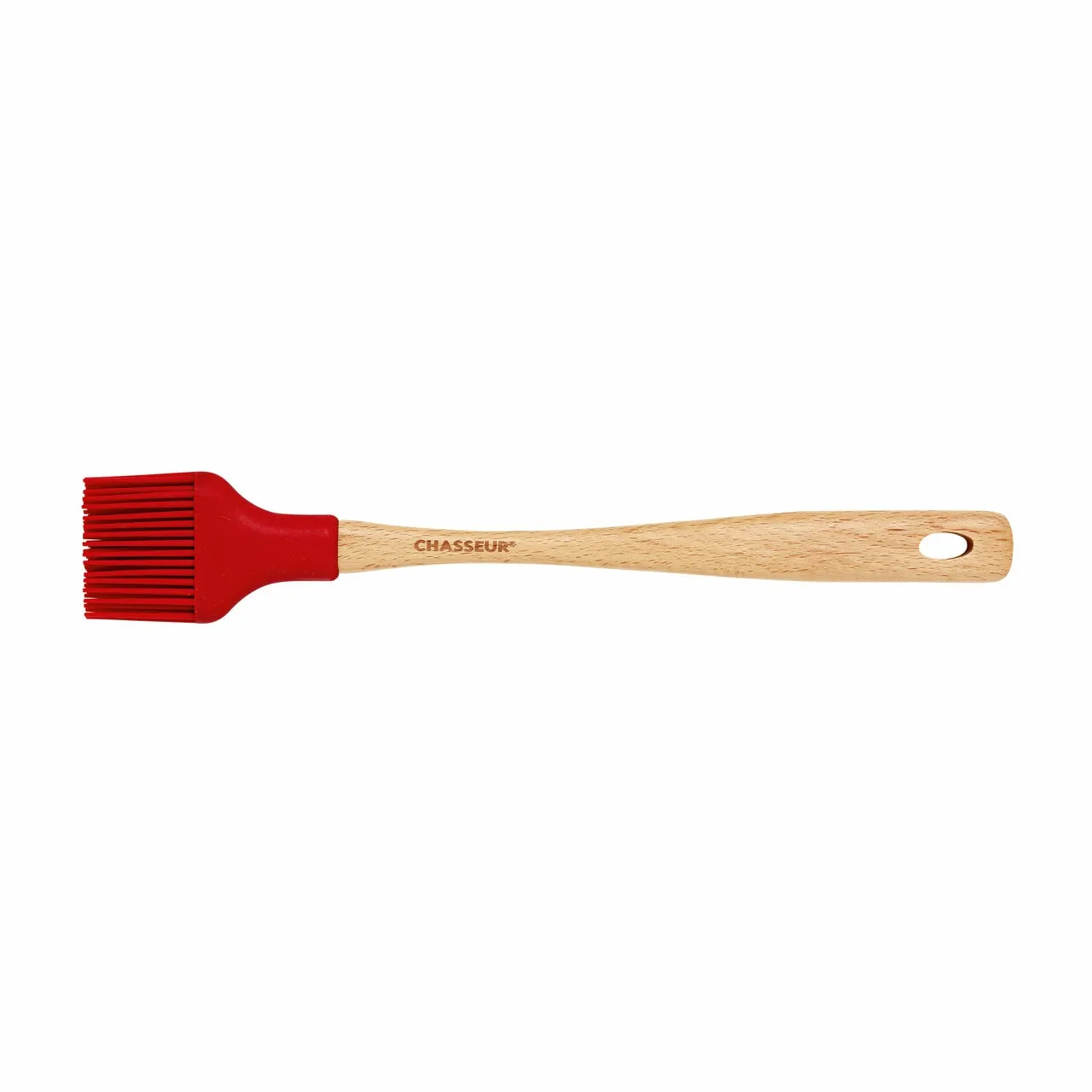 Chasseur Silicone Heads Basting Brush with Beechwood Handle – Red