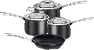 Circulon Infinite Saucepans and Frypan, 4 Piece Set, Black