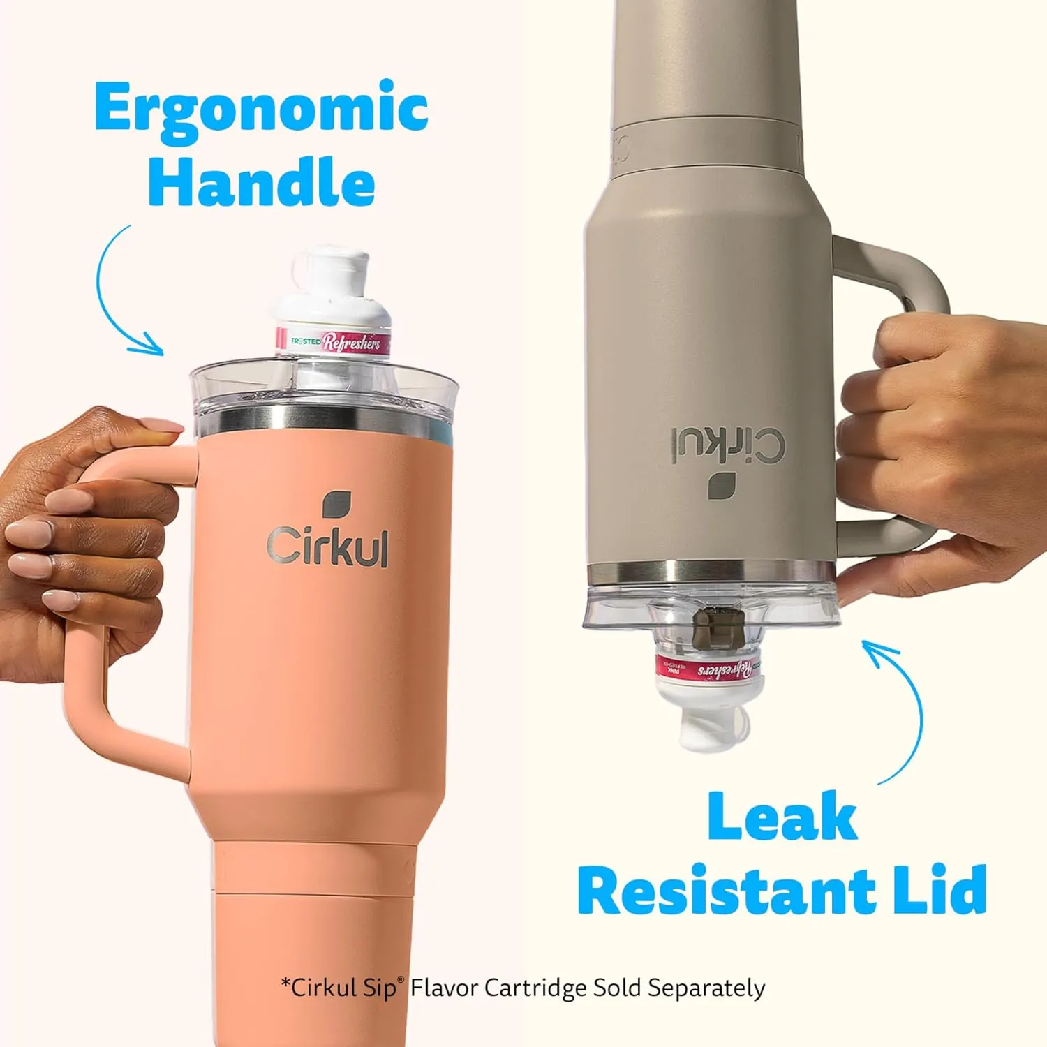 Cirkul 40oz. Ranger Stainless Steel Tumbler with Handle, All-Day StrawSip™, Double-Wall Insulated