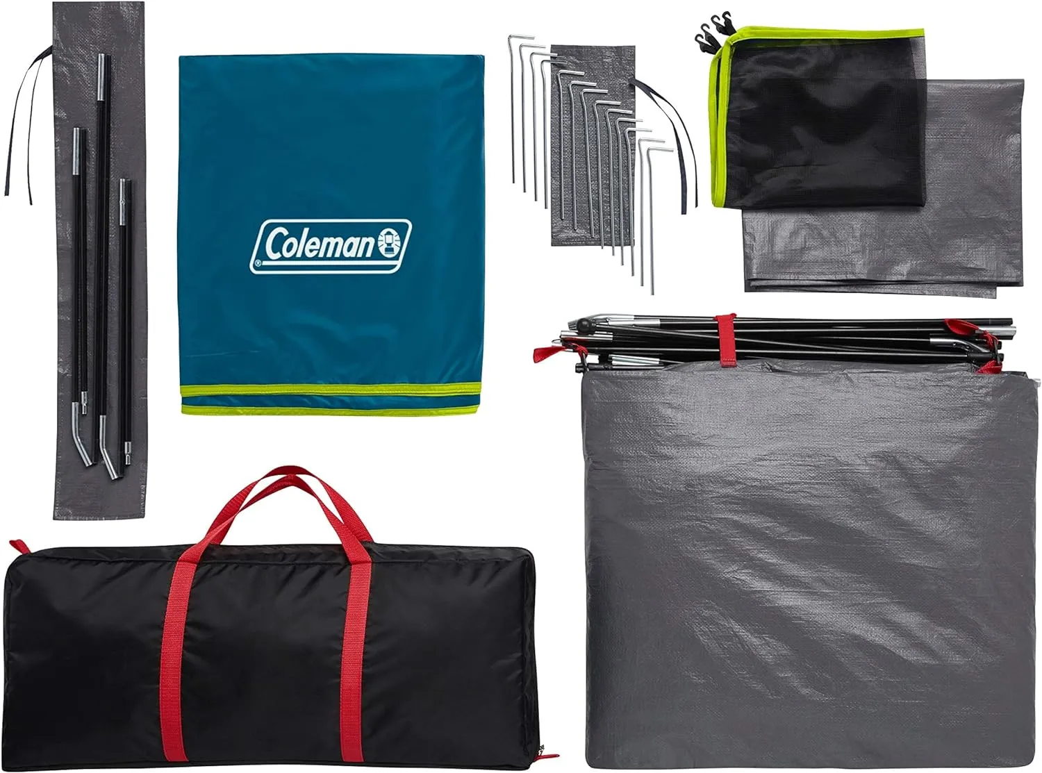Coleman 4/6/8/10 Person Skydome Dark Room Tent with Rainfly, 5 Minute Setup, Blocks 90% of Sunlight, 20% More Headroom Than Traditional Tents