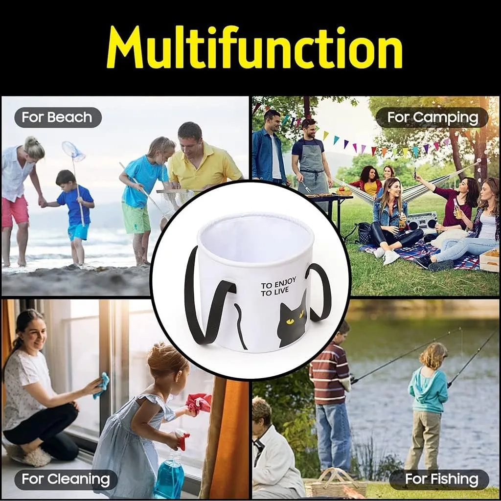 Collapsible Bucket, Multifunctional Folding Bucket, Collapsible Bucket with Handle, Portable Folding Bucket, Lightweight Outdoor Basin Pail for Camping, Hiking (Size : 18L)