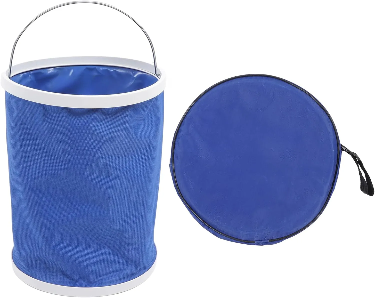 Collapsible Bucket, Portable Collapsible Wash Basin, 13L Large Capacity Folding Bucket Water Container, Fishing Bucket for Travelling Camping Hiking Fishing Gardening