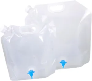 Collapsible Drinking Water Bag Set Large Capacity Outdoor Water Storage Bag for Hiking and Camping