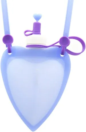 Collapsible Kettle Creative Portable Outdoor Water Storage Holder Heart Shaped Kettle Water Container for Travel Sport Trip (Color : Blue) (Blue)