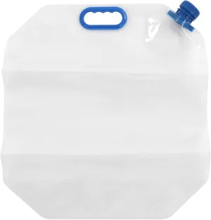 Collapsible Water Container Bag 3.96 Gallon/15L Reusable Freezable Water Container Clear Storage Jug for Camping Hiking Backpack Emergency(Blue)