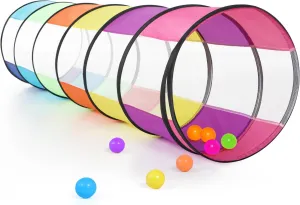 Colorful Baby Play Tunnel for Toddlers with 2 Mesh Sides, Kids Crawling Tunnel Play Tent Pop Up Toddlers Tunnel, Cat Tunnel for Dogs Pets Indoor Outdoor Toy Gift