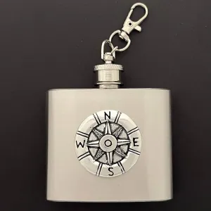 Compass Keychain Flask (2 oz)