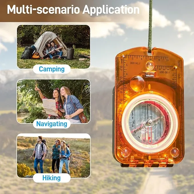 Compass, Sportneer Compass Hiking Survival Compass with Mirror Orienteering Compass Boy Scout Compass for Kids Gifts Hiking Camping Backpacking Map Navigation
