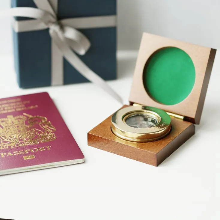 Compass with Timber Box