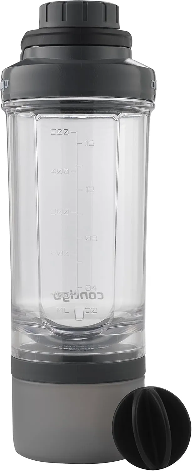 Contigo 2076738 Shake N GO FIT TRITAN STRG 22OZ, Storage, Smoke with Protein Ball