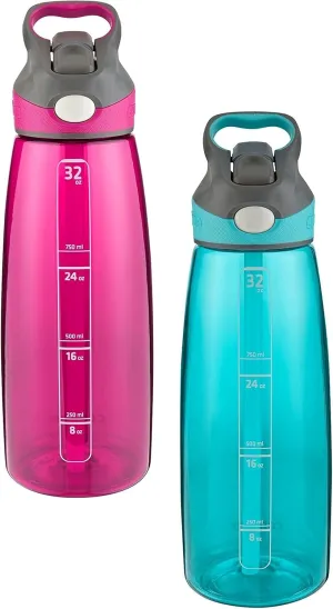 Contigo Addison Autospout 32 oz. Water Bottles 2-Pack, Scuba and Very Berry