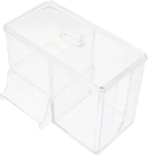 Cotton Swab Container with Lid Compartment Makeup Sponge Box Cotton Pad Storage for Bedroom Bathroom Office Design for Stylish Organization Protection