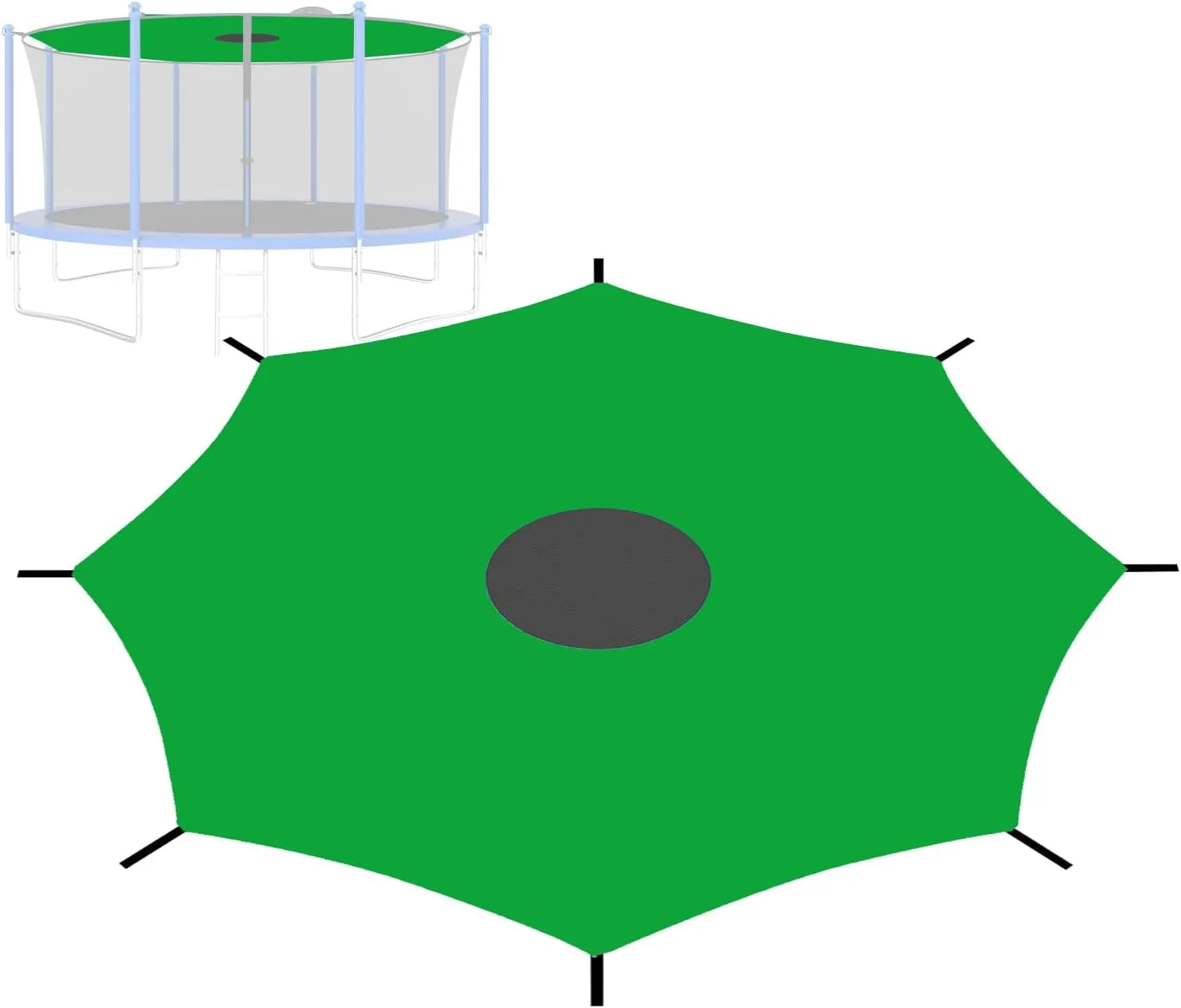 Cover for Trampoline - Canopy Awning Trampoline Sun Protection - Foldable Waterproof Tear Resistant Tent Cover Shade for Sports Patio Backyard
