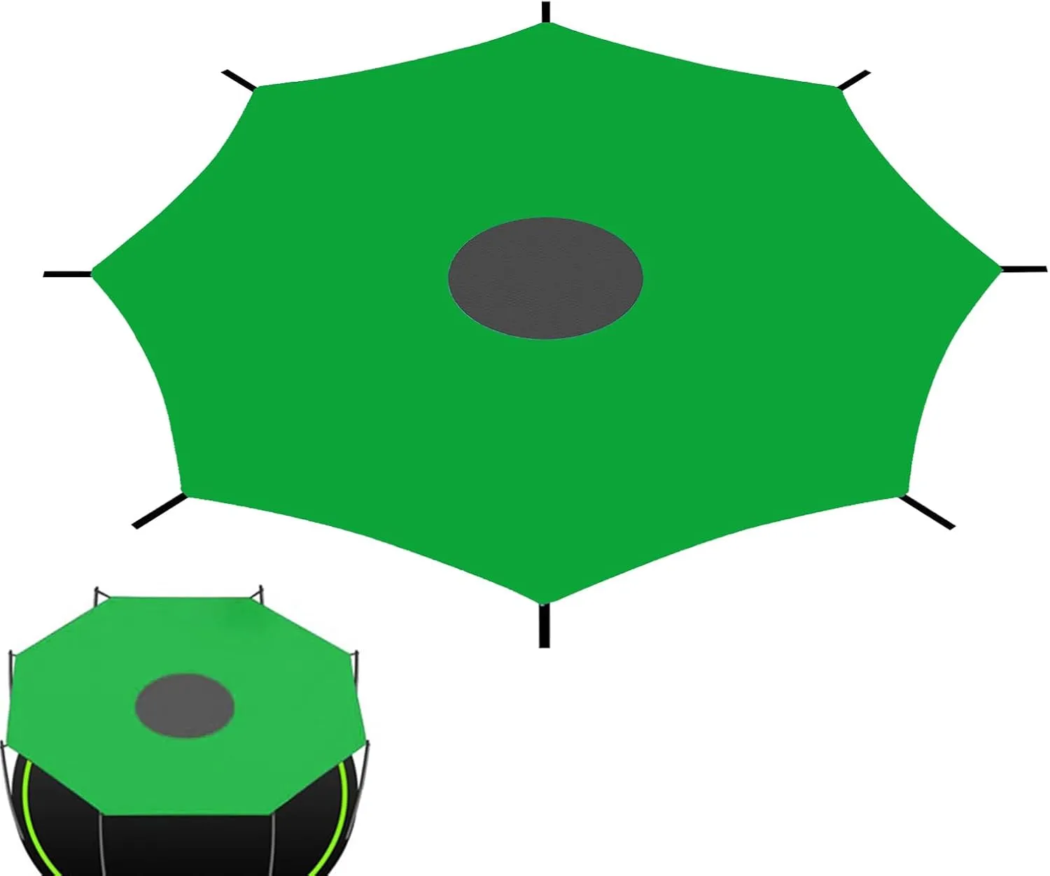 Cover for Trampoline - Canopy Awning Trampoline Sun Protection - Foldable Waterproof Tear Resistant Tent Cover Shade for Sports Patio Backyard