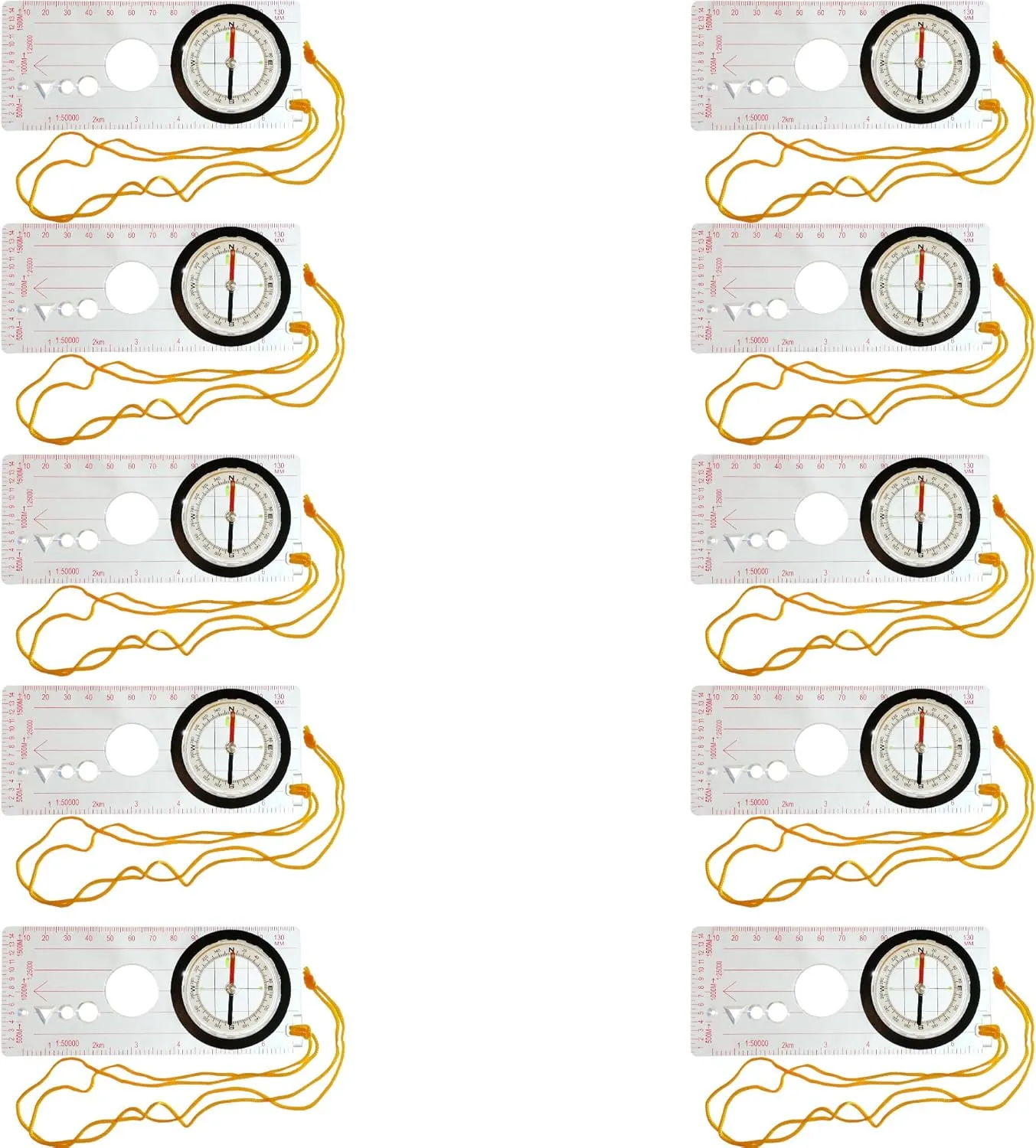 CP-ORT45 Compass Orienteering or Mapping Compass. Pack of 10 Compasses. This Orienteering Compass is Ideal for Outdoor Enthusiasts, Hikers, and Professionals who Require Precision