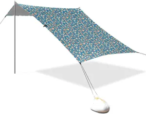 Cute Fruits Blue Beach Cabana Tent UPF50  Waterproof Large Portable Sun Shelter with Sturdy Poles, Sandbags and Shovel for Camping, Picnics, Backyard