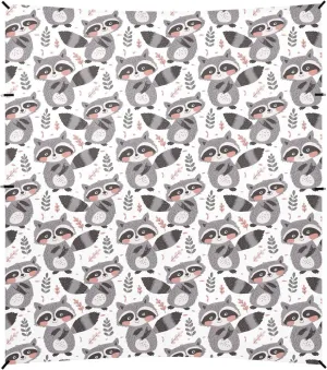 Cute Raccoon Beach Cabana UPF50  Lightweight Outdoor Sun Shade with Sand Shovel, Sandbags for Camping Trips, Fishing, Backyard Fun or Picnics
