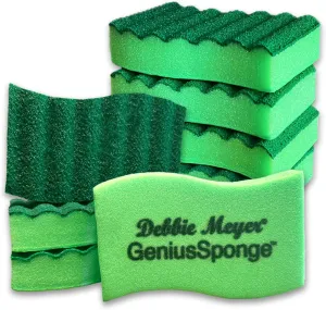Debbie Meyer GeniusSponges-8 Scrubber Sponges with Built-in Odor Blocking Properties